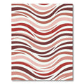 Crimson And Rose Wavy Stripe Rug