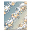 Ethereal Floating Bubble Cream Blue Abstract Rug