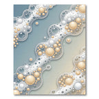Ethereal Floating Bubble Cream Blue Abstract Rug