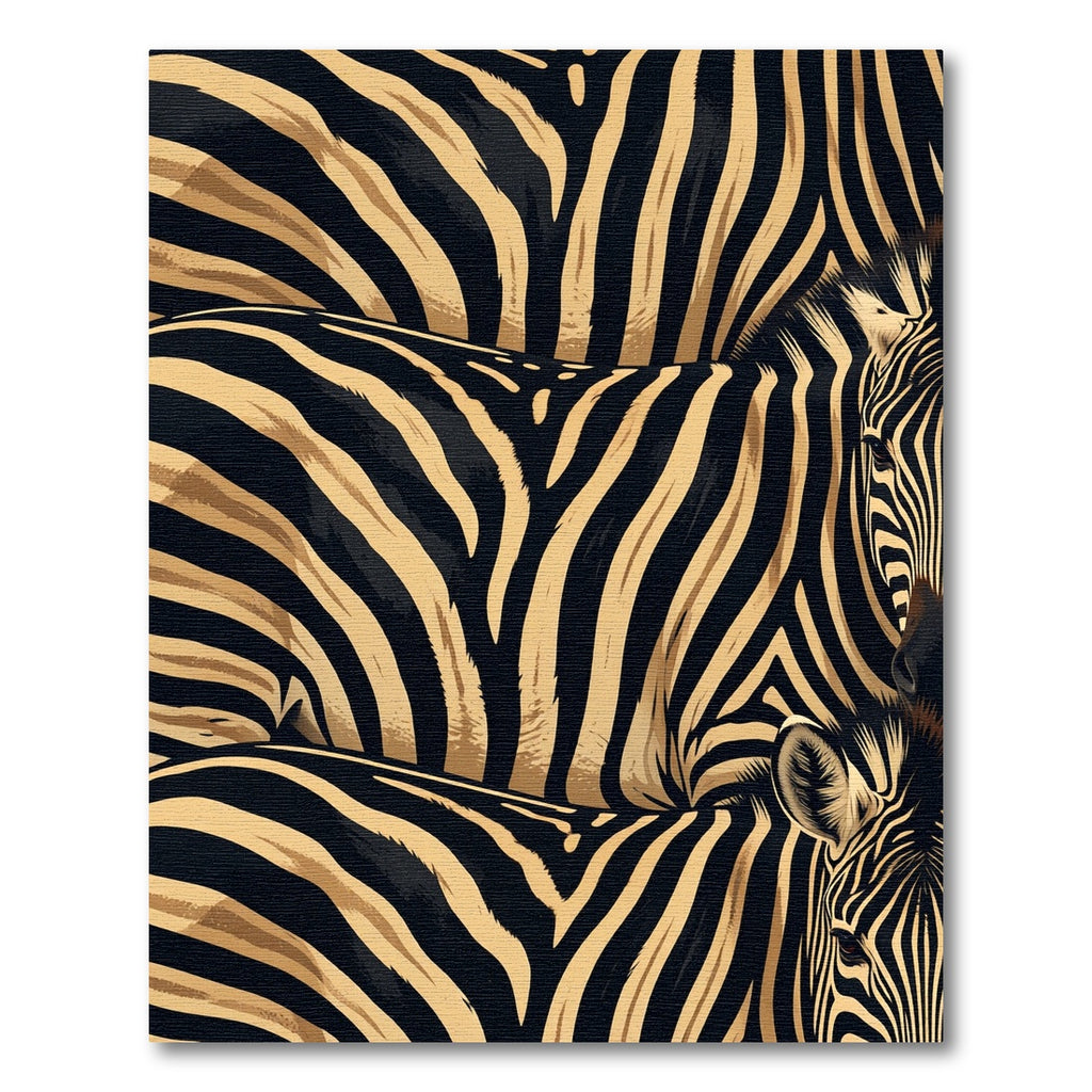 Bold Black Gold Zebra Stripe Rug