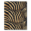 Bold Black Gold Zebra Stripe Rug