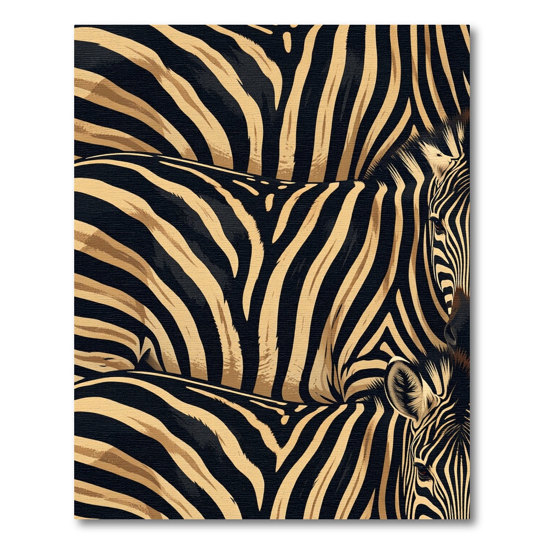 Bold Black Gold Zebra Stripe Rug