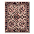Dusty Rose Floral Medallion Border Rug