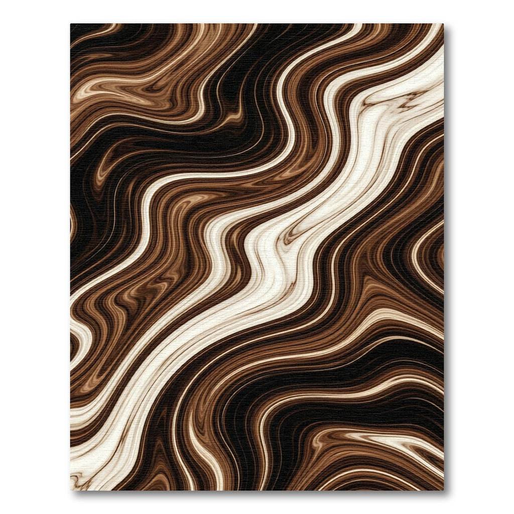 Earthy Marble Swirl Abstract Rug