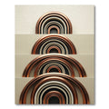 Copper Metallic Arched Linear Abstract Rug
