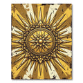 Golden Radiant Sunburst Medallion Rug