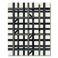 Dark Gray Intersecting Timber Grid Rug