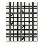 Dark Gray Intersecting Timber Grid Rug