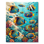 Vibrant Tropical Coral Reef Fish Sanctuary Rug
