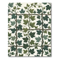 Earthy Green Ivy Trellis Botanical Rug