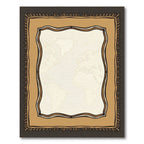 Vintage World Map Textured Border Rug