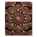 Art Deco Fan Geometric Medallion Rug