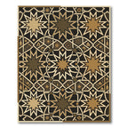Golden Star Arabesque Geometric Rug