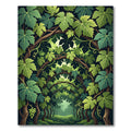 Lush Green Vineyard Arch Way Rug