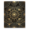 Art Deco Gold Radiant Fan Rug
