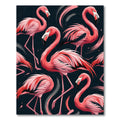 Vibrant Pink Flamingo Tropical Art Rug