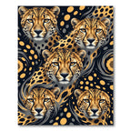 Bold Cheetah Face Swirls And Spots Rug