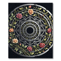 Ornate Rose Garland Circular Medallion Rug