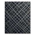 Geometric Charcoal Linear Grid Artwork Rug