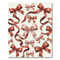 Elegant Dusty Rose Ribbon Bows Rug