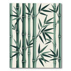 Minimalist Sage Green Bamboo Forest Rug