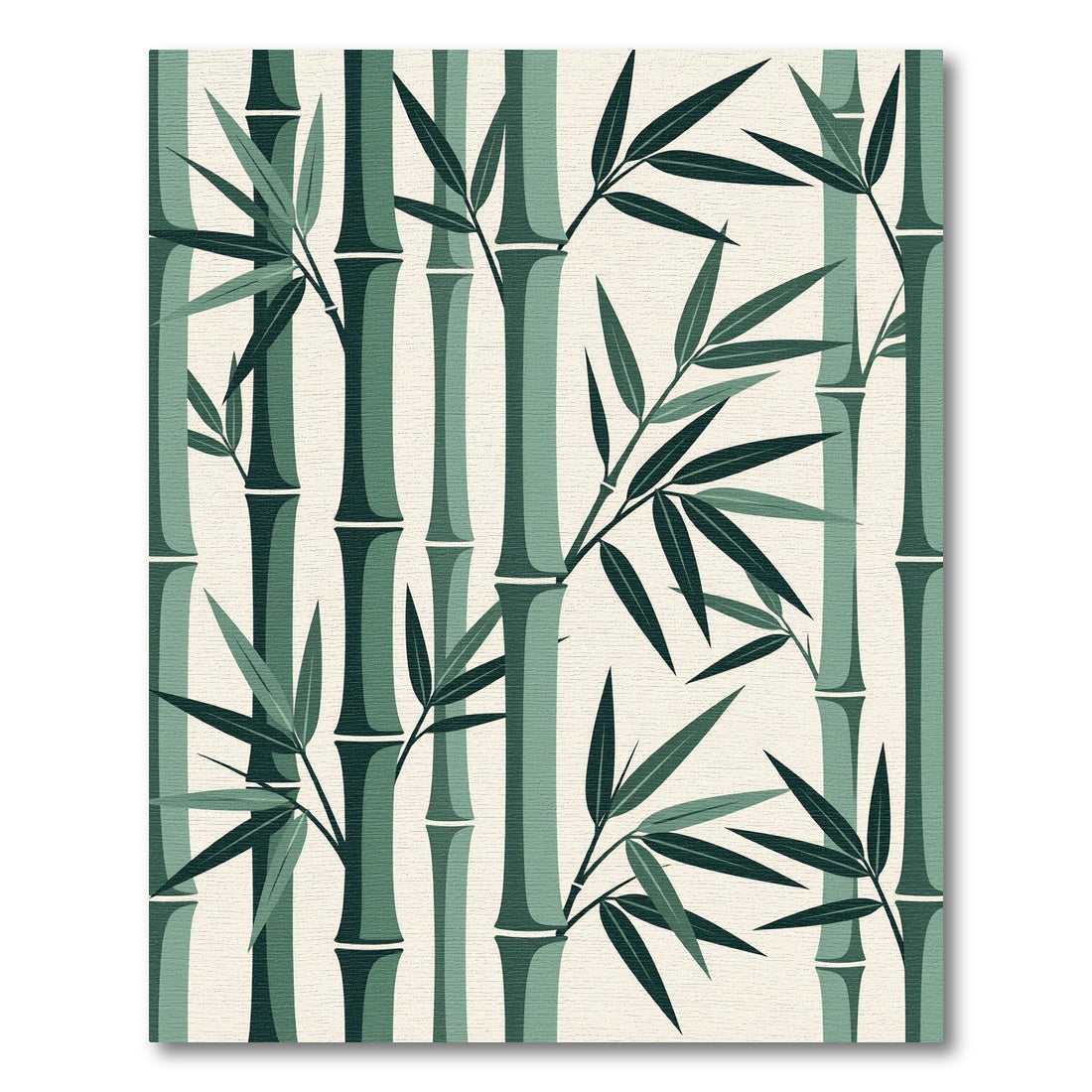 Minimalist Sage Green Bamboo Forest Rug