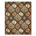 Earthy Tone Geometric Arrow Medallion Rug
