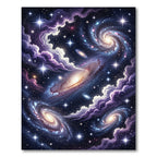 Cosmic Interstellar Galaxy Nebula Swirl Rug