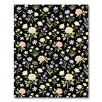 Delicate Pastel Roses Floral Bouquet Rug