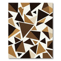 Modern Earth Tone Geometric Triangle Area Rug