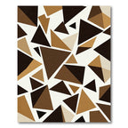 Modern Earth Tone Geometric Triangle Area Rug