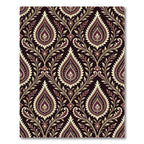Deep Plum Paisley Floral Talisman Rug