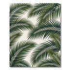 Emerald Green Palm Frond Overlay Rug