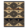 Golden Desert Compass Celestial Medallion Rug