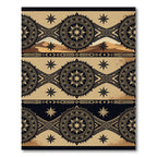 Golden Desert Compass Celestial Medallion Rug