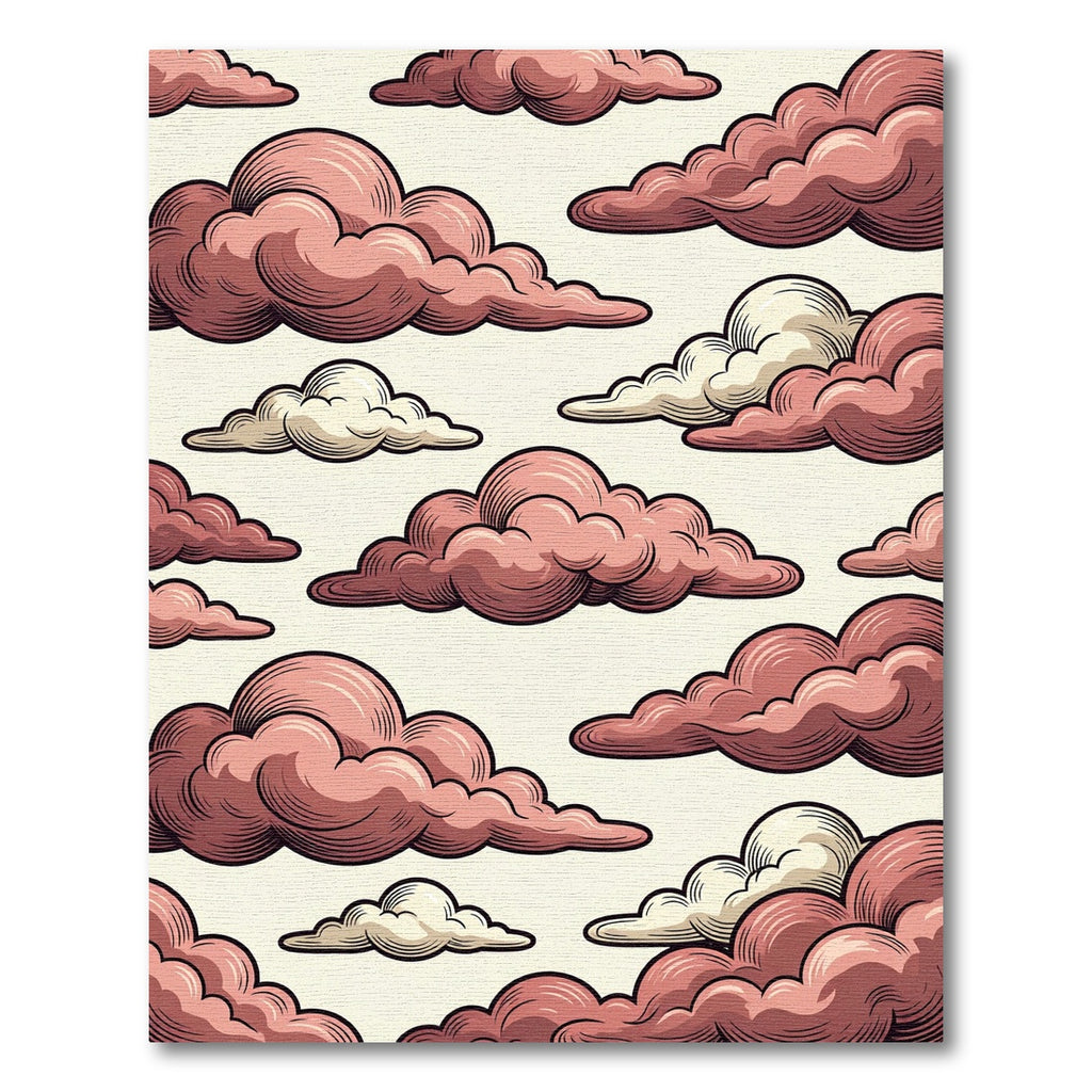 Vintage Dusty Rose Cloudscape Rug