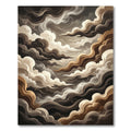 Earthy Tones Swirling Cloud Abstract Rug