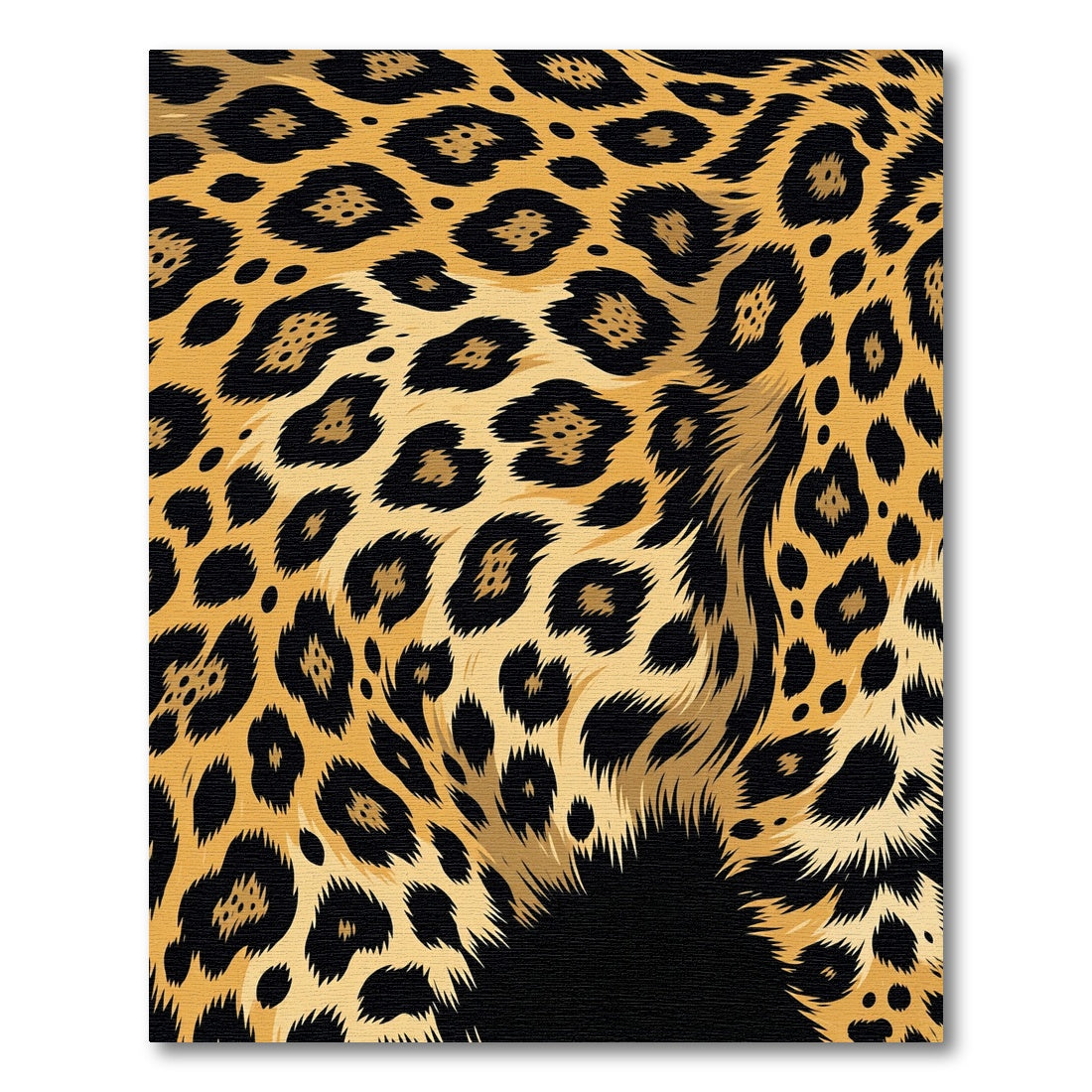 Golden Jaguar Spots Abstract Rug