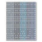 Vertical Abstract Blue Stripe Rug