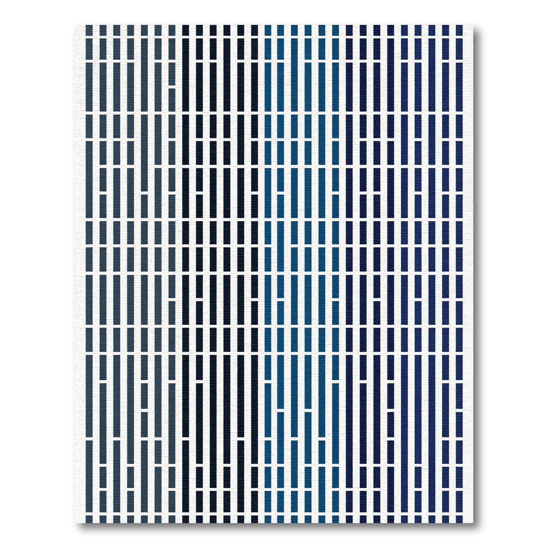 Vertical Abstract Blue Stripe Rug