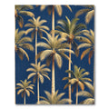 Tropical Golden Palm Navy Botanical Rug