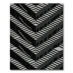 Monochromatic Geometric Illusion Stairs Rug
