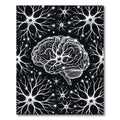 Glow Brain Neurons Black Composition Rug