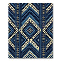 Navy Blue Geometric Arrow Boho Rug