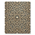 Ornate Gold Interlaced Star Rug