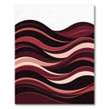 Contemporary Crimson Waves Abstract Flow Rug