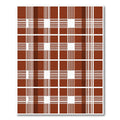 Classic Brown White Plaid Lines Rug