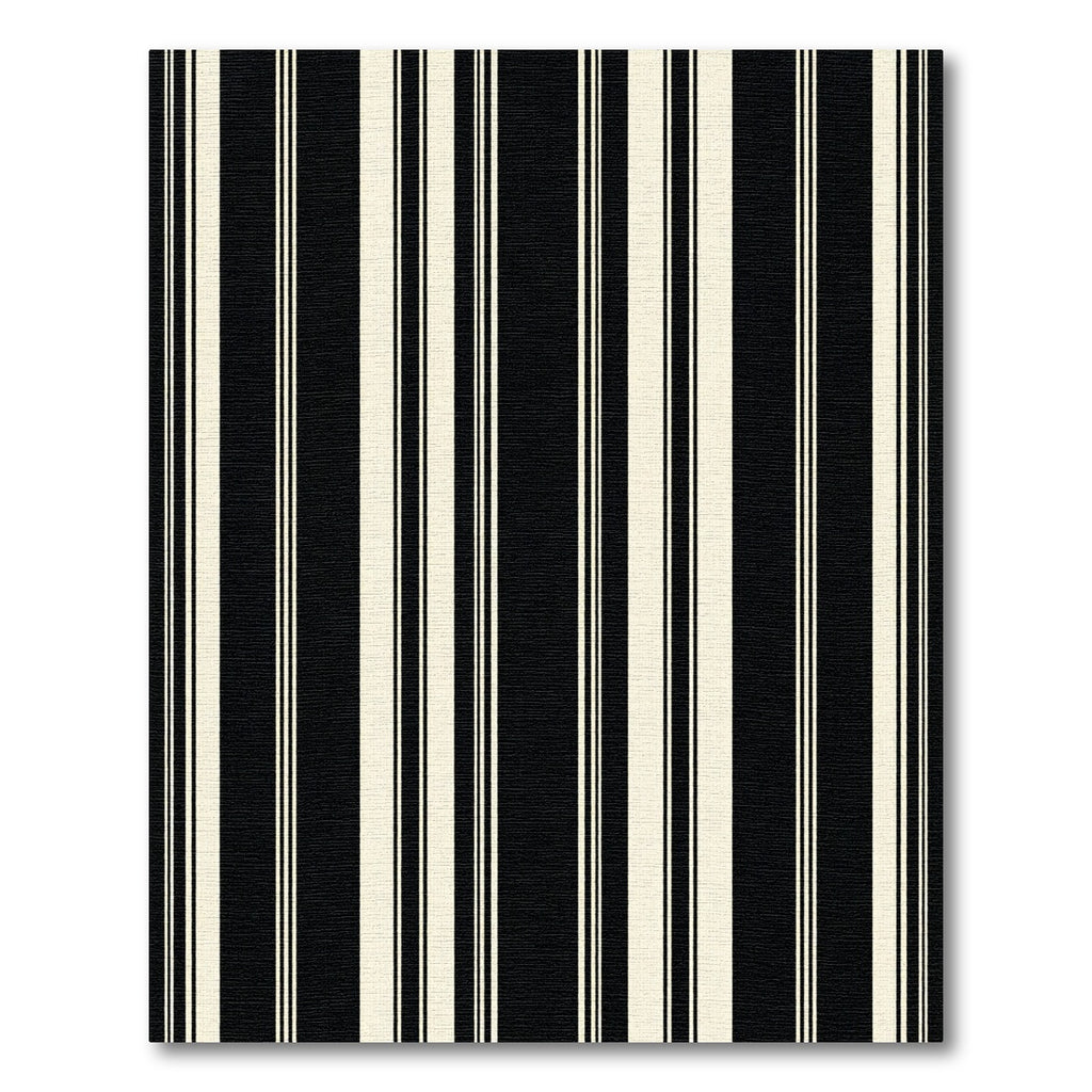 Classic Black and Cream Stripe Rug
