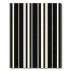 Classic Black and Cream Stripe Rug