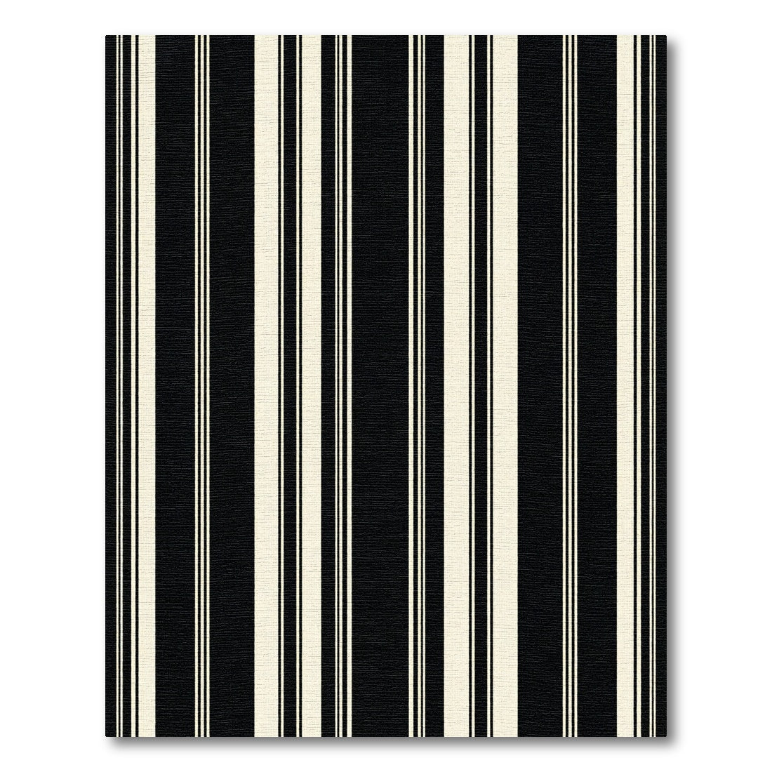 Classic Black and Cream Stripe Rug